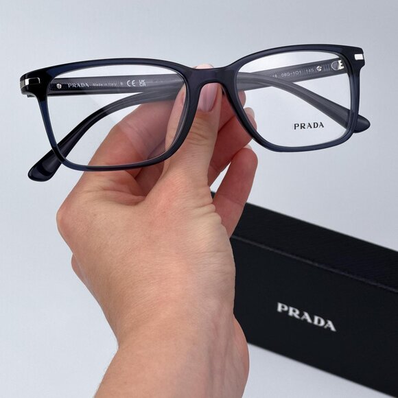 Prada PR14WV 08Q1O1 Women BRAND NEW Eyeglasses Blue Crystal Square - Picture 2 of 10